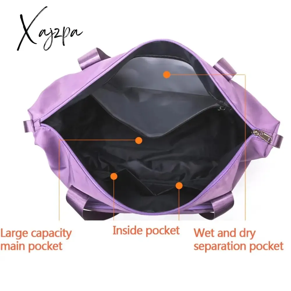 Xajzpa - Multifunctional Women Travel Bags New Large Capacity Folding Travel Bags Waterproof Tote Handbag Travel Duffle Bags