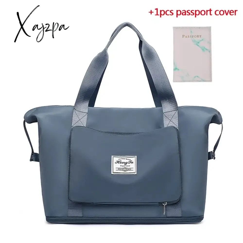 Xajzpa - Multifunctional Women Travel Bags New Large Capacity Folding Travel Bags Waterproof Tote Handbag Travel Duffle Bags