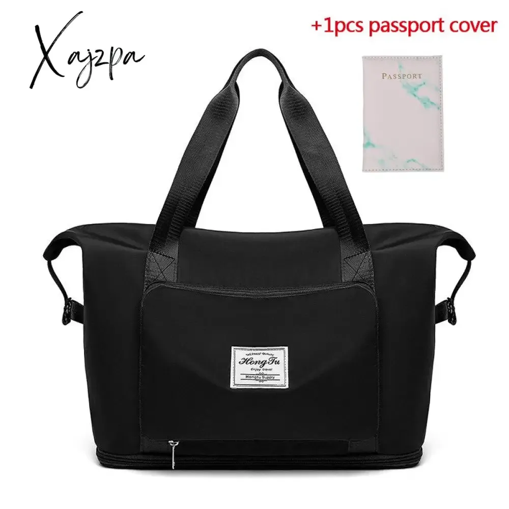 Xajzpa - Multifunctional Women Travel Bags New Large Capacity Folding Travel Bags Waterproof Tote Handbag Travel Duffle Bags