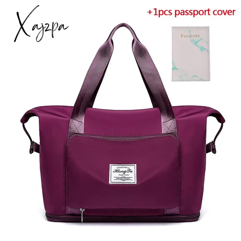 Xajzpa - Multifunctional Women Travel Bags New Large Capacity Folding Travel Bags Waterproof Tote Handbag Travel Duffle Bags