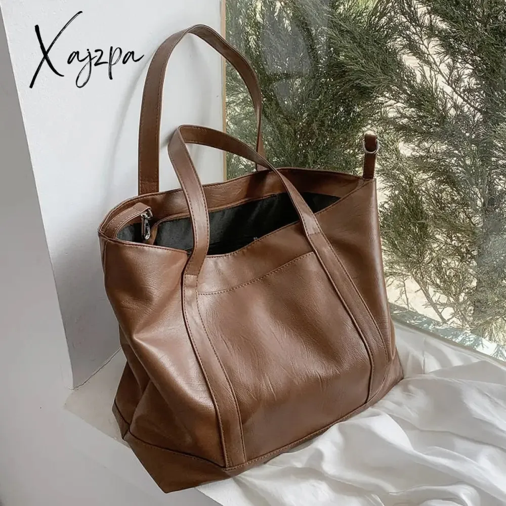 Xajzpa - Simple and Large-capacity Handbag Female Summer New Trendy Fashion High-quality Western-style Shoulder Bag Net Red Tote Bag